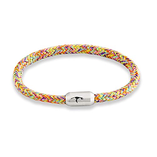 ⚓ Paris Montana ⚓ Das Original Sylt Segeltau Wickelarmband Unisex Geflochten Mit Gravur Handmade Hochwertiger Magnetverschluss Durchmesser 6mm (Summertime, 23) von ⚓ Paris Montana ⚓