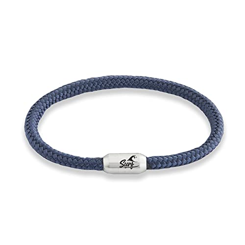 Paris Montana Paracord Surferarmband | Maritim & Wasserfest | 6 mm Ø | Surfer Gravur | Handgemachtes Surfer Armband für Damen und Herren | Segeltau Armband (Blue Lagoon, 20.00) von Paris Montana