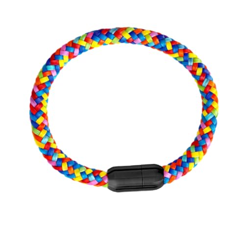 Paris Montana Segeltau Armband (Black Edition) – 8 mm stark – Nautisches Accessoire mit mattschwarzem Magnetverschluss – 5 kräftige Farben – Unisex für Damen &– Handgefertigt (Harbor Lights, 23 cm) von Paris Montana