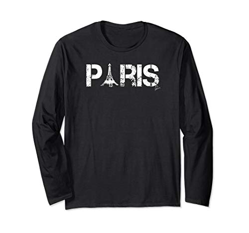 Eiffelturm Paris Damen und Herren Sport Outfit Paris Langarmshirt von Paris T-shirt Kollektion by Jean Olivier