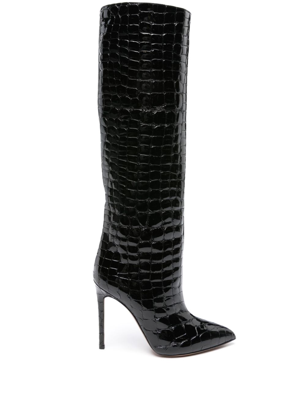 Paris Texas Stiefel mit Kroko-Prägung 115mm - Schwarz von Paris Texas