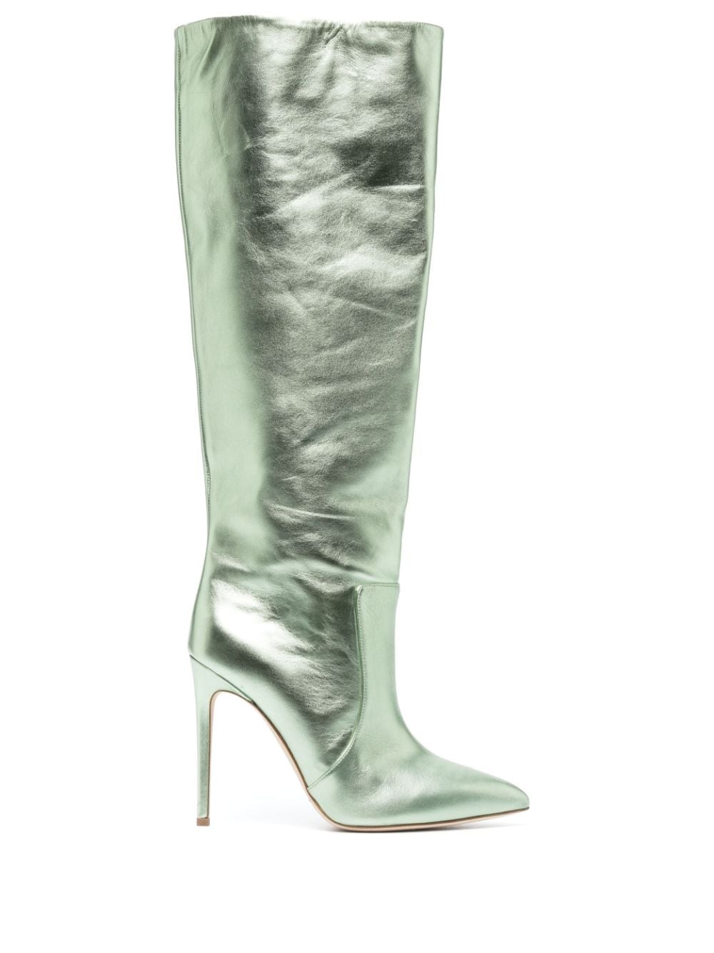 Paris Texas The Stiletto Stiefel im Metallic-Look 105mm - Grün von Paris Texas