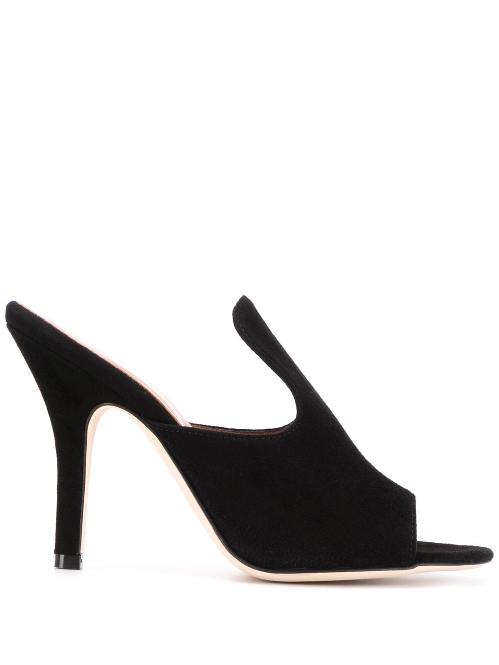 Paris Texas Mules mit hohem Schaft - Schwarz von Paris Texas