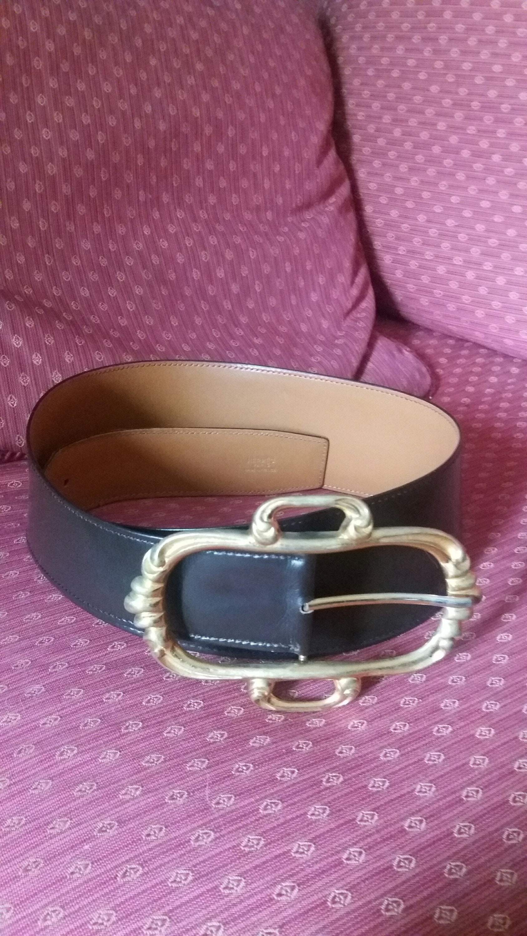 Brauner Vintage Hermès Gürtel von Parisivintagecloset