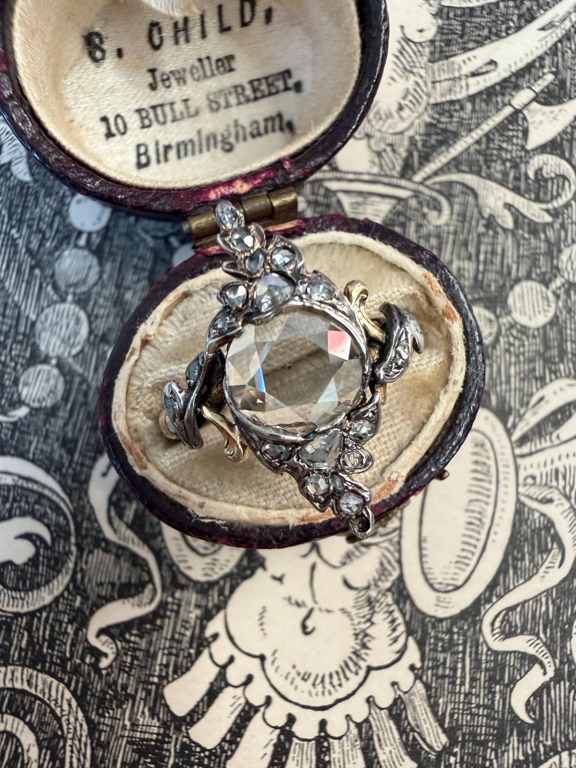 Antiker Diamant Im Rosenschliff von ParkAvenueAntiques0