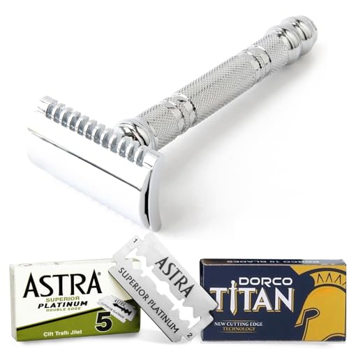 Parker-Astra-DORCO Rasiermesser und Klinge, Grau von Parker Safety Razor