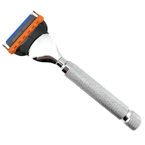 Parker Rasierergriff mit 5 Klingen für Fusionsklingen, gewichteter, strukturierter Griff für eine glatte, zerrfreie Rasur, luxuriöses Geschenk, mit Fusion-Klinge im Lieferumfang enthalten Parker Rasierergriff mit 5 Klingen für Fusionsklingen, gewichteter, strukturierter Griff für eine glatte, zerrfreie Rasur, luxuriöses Geschenk, mit Fusion-Klinge im Lieferumfang enthalten von Parker Safety Razor