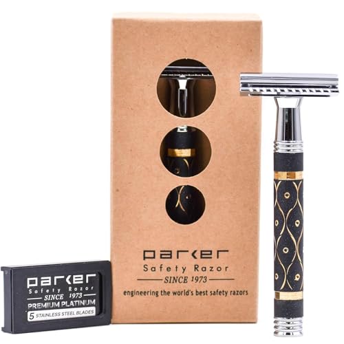 Parker Safety Razor 65R Superschwergewicht Doppelkante Sicherheitsrasierer & 5 Klingen von Parker Safety Razor