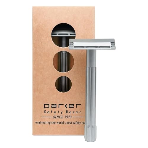 Parker SoloEdge Rasierhobel mit 5 einschneidigen Platin-Rasierklingen Parker Safety Razor von Parker Safety Razor