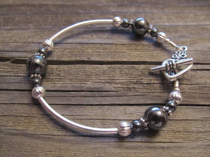 Hämatit Armband in Silber von ParkerPendants