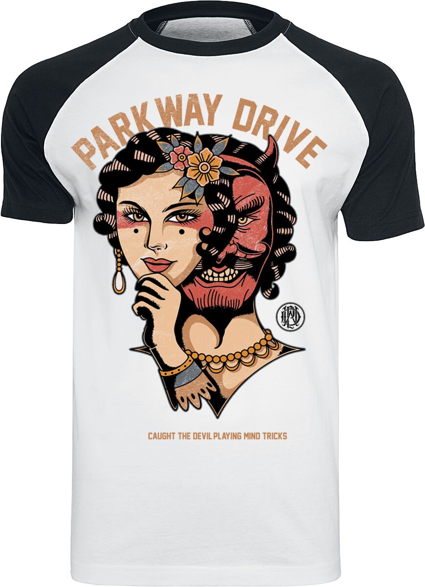 Parkway Drive Devil Tricks T-Shirt schwarz weiß in XL von Parkway Drive