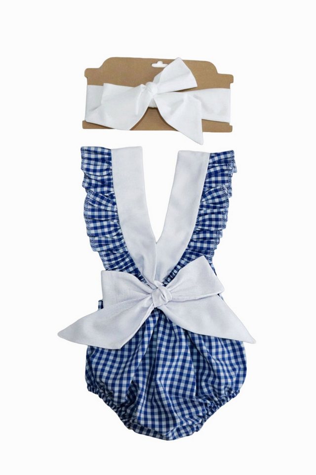 Parla Kids Strampler Wunderschöne Baby Salopette - blau - mit Haarband von Parla Kids