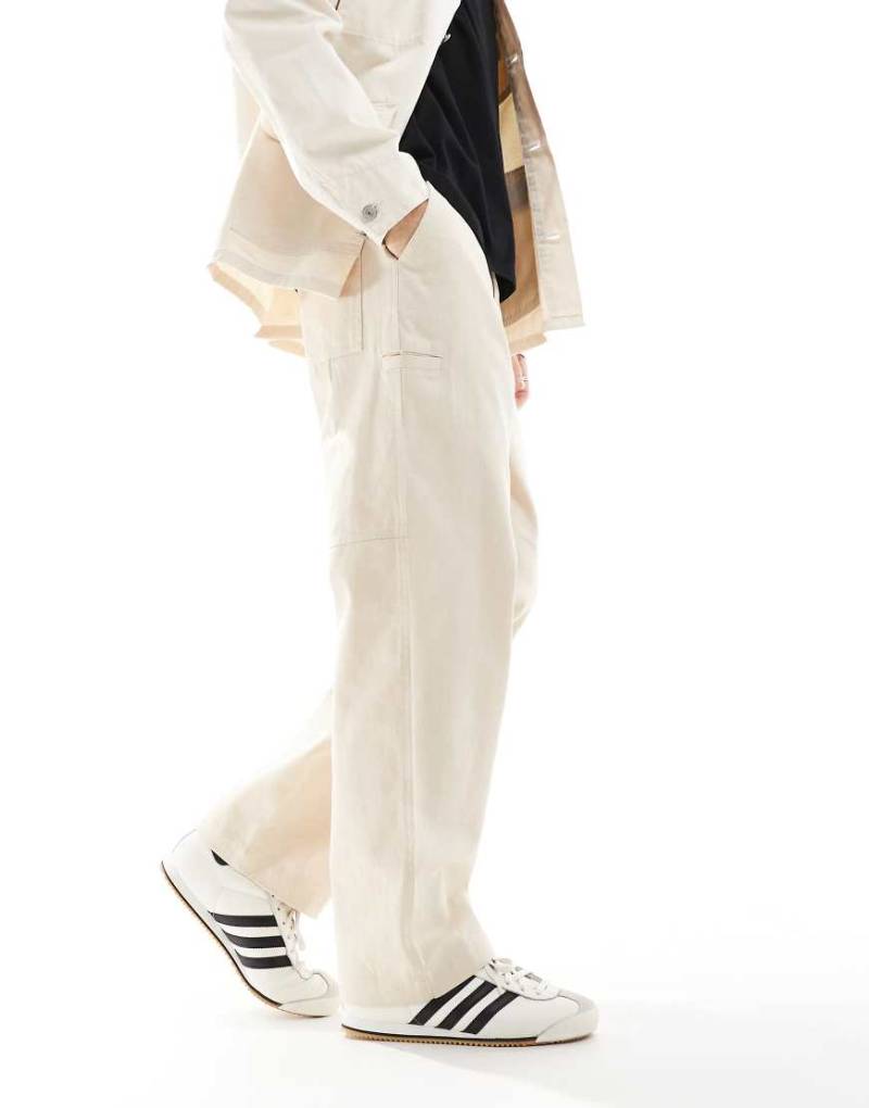 Parlez - Albion - Hose in Beige mit Knöpfen-Neutral von Parlez