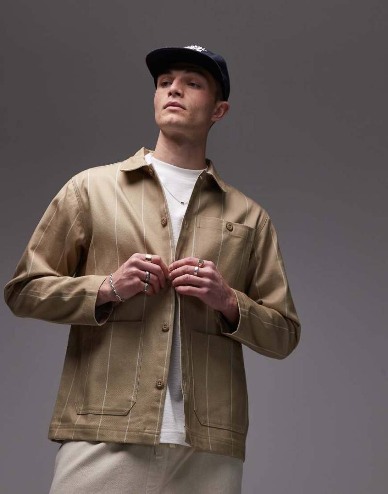 Parlez - Chore-Jacke in Graubeige mit „Flow"-Logodetail-Bunt von Parlez