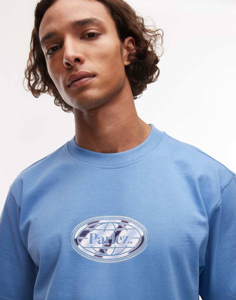 Parlez - Chroma Vintage - T-Shirt in Blau mit Logo von Parlez