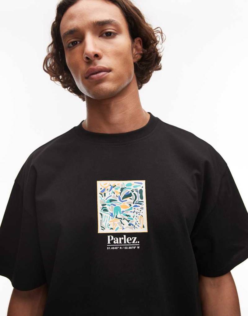 Parlez - Exemplar - T-Shirt in Schwarz mit Mosaik-Logo von Parlez