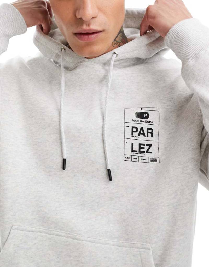Parlez - Layover - Kapuzenpullover in Grau mit Logo von Parlez