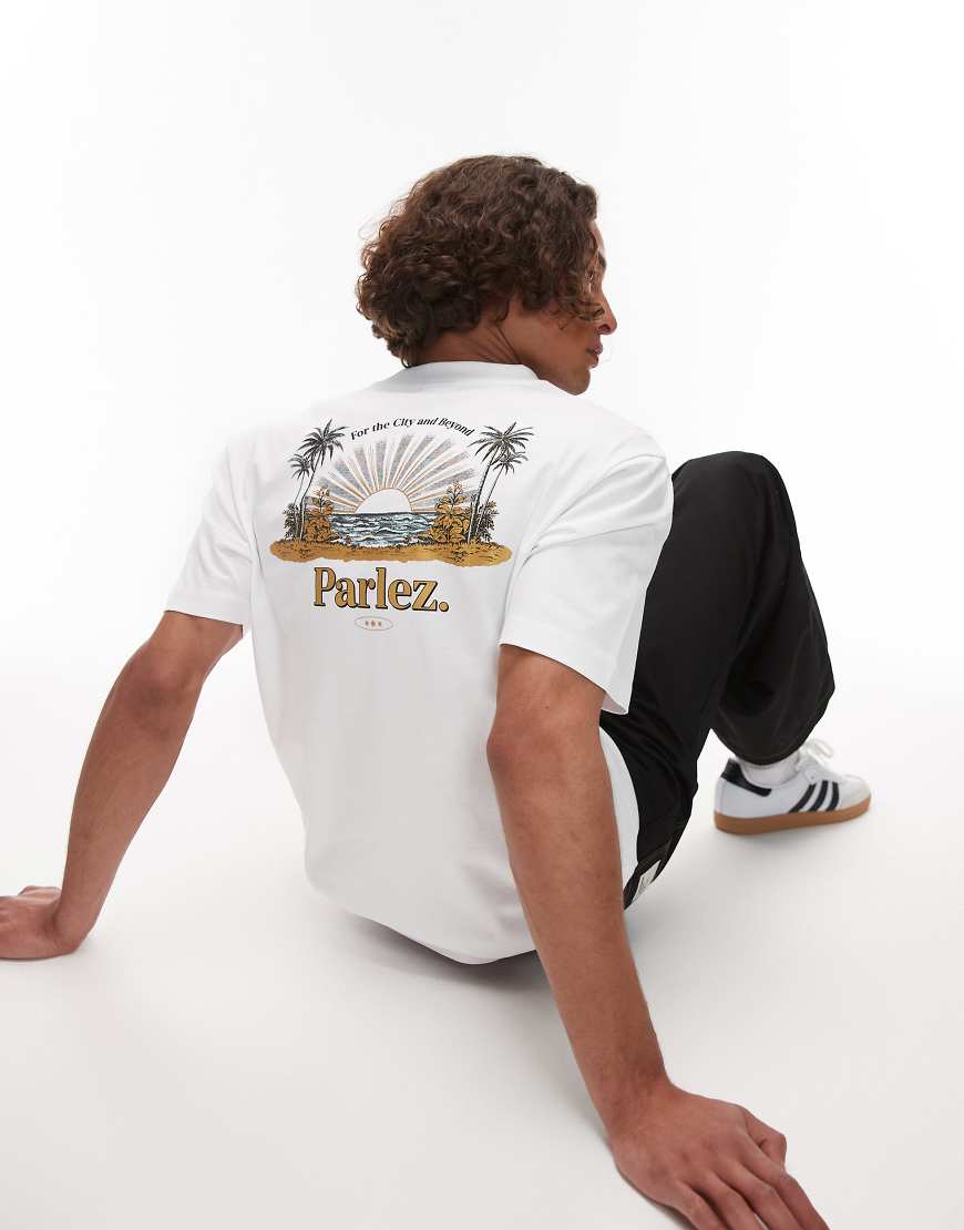 Parlez - Occasus - T-Shirt in Weiß mit Motivprint hinten von Parlez