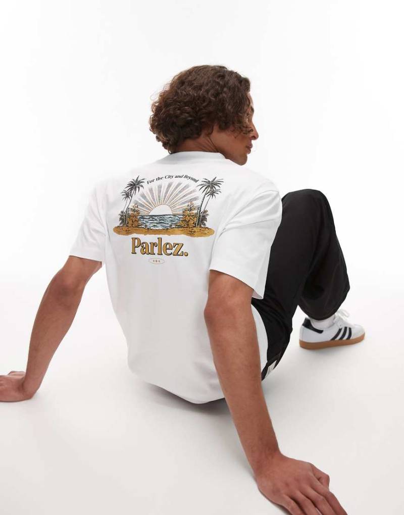 Parlez - Occasus - T-Shirt in Weiß mit Motivprint hinten von Parlez