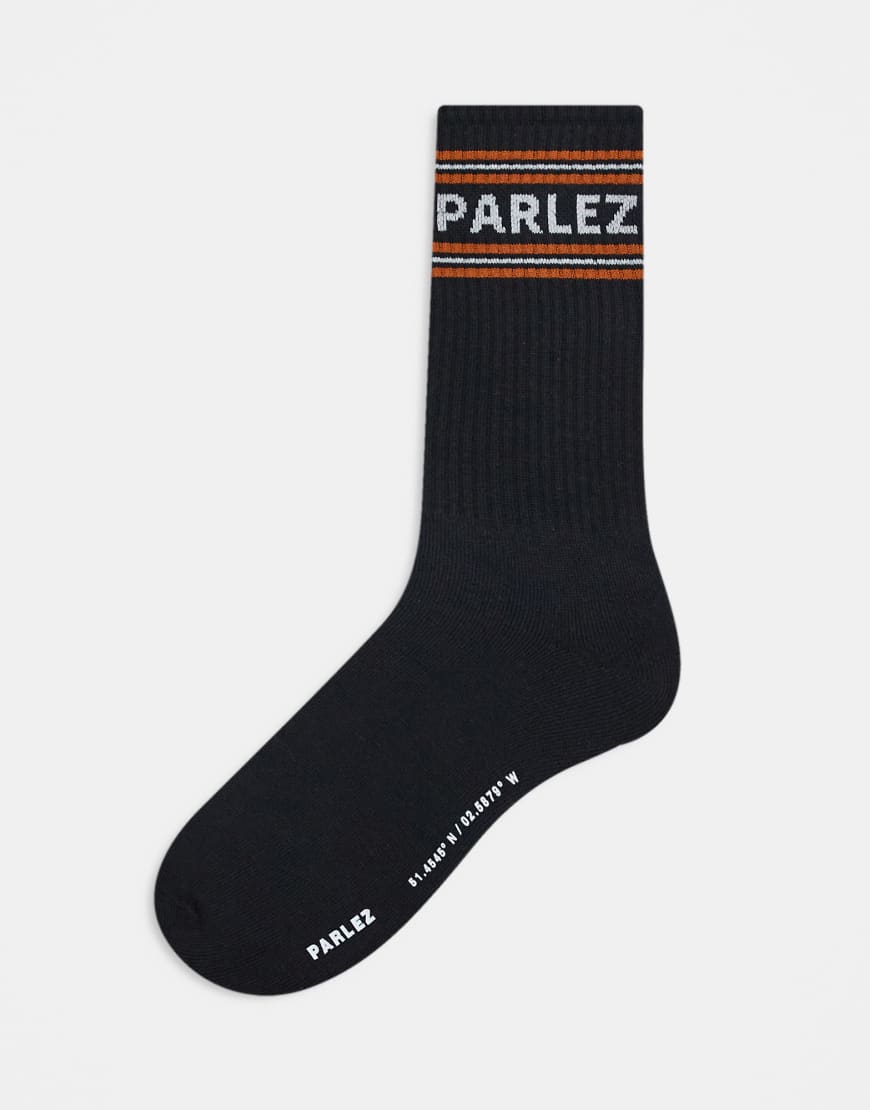 Parlez - Socken in Schwarz mit Logo von Parlez
