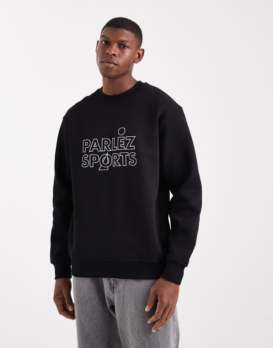Parlez - Sweatshirt in Schwarz mit Logo-Grafik von Parlez