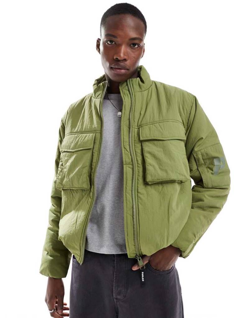 Parlez - Utility-Bomberjacke in Khaki-Grün von Parlez