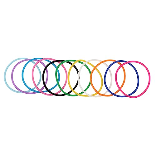Parliky 10 Stück Teiliges Farbige Silikon Jelly Armbänder Dehnbar Hautfreundlich für Damen Herren Modisches Partyaccessoire Angenehm zu Tragen von Parliky