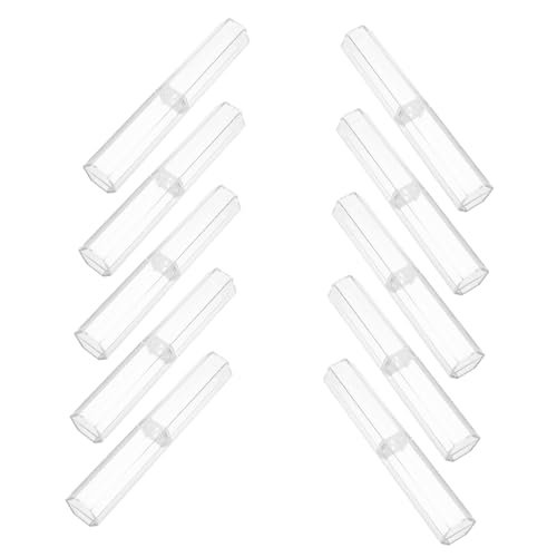 Parliky 10 Stück Teiliges Transparentes Stifteetui aus Kunststoff Sechseckige Stiftbox für Füllfederhalter und Schreibgeräte für Studenten Profis und Stiftliebhaber von Parliky