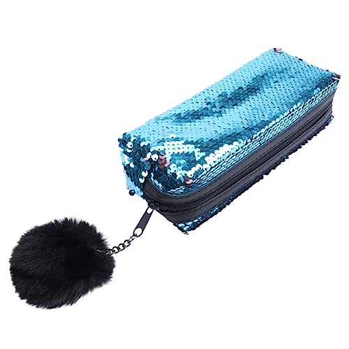 Parliky 1pc Pailletten Bleistift Beutel Meerjungfrau Stil Glitter Zipper Tasche Für Frauen Schreibwaren Tasche von Parliky