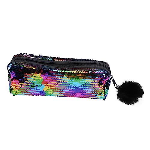 Parliky 1stück Glitzer Federmäppchen Für Mädchen Bunte Pailletten Stiftetasche Kosmetiktasche Mit Einfachem Design Für Schule Und Freizeit Glänzend Und Auffällig von Parliky