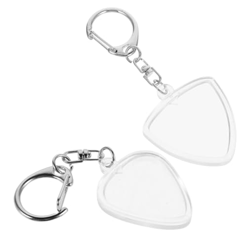 Parliky 2 Stück Gitarrenplektrumhalter Schlüsselanhänger Transparenter Plectrum Organizer mit Hoher Sichtbarkeit Platzsparender Pick Case Anhänger für Gitarristen Unterwegs von Parliky