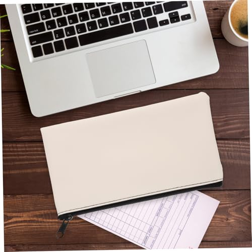 Parliky 2 Stück PU Leder Geldbeutel Große Kapazität Zipper Bargeld Organizer Beutel für Dokumente Karten Reisepass Alltag Reise von Parliky