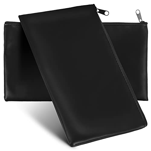 Parliky 2 Stück PU Leder Geldbeutel mit Reißverschluss Robuste Geldtaschen für Bargeld Münzen Quittungen und Dokumente Vielseitige Aufbewahrungstasche für Damen und von Parliky