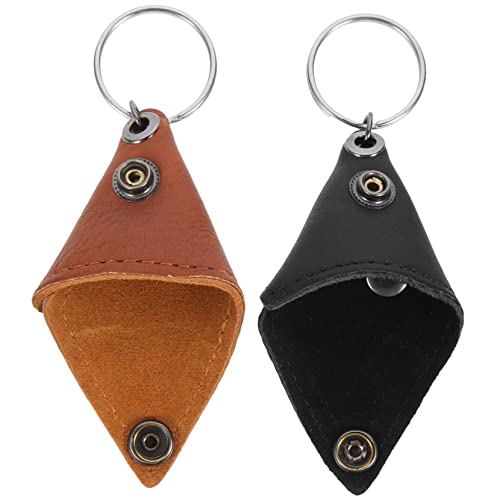 Parliky 2stücke Guitar Pick Holder Aus Pu Und Praktischer Organizer Für Gitarren-Picks Plectrum- Und Schlüsselanhänger Für Musiker Und Gitarristen von Parliky