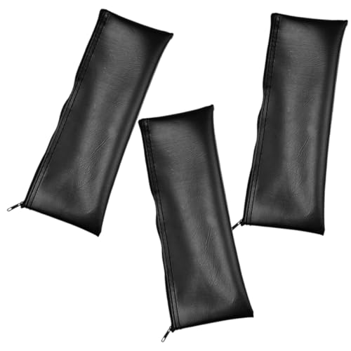 Parliky 3 Stück Mikrofon Tasche PU Leder Mikrofonschutz Staubdicht Stoßfest mit Reißverschluss Kabelloses Mikrofon Organizer für Musiker und Reisen von Parliky