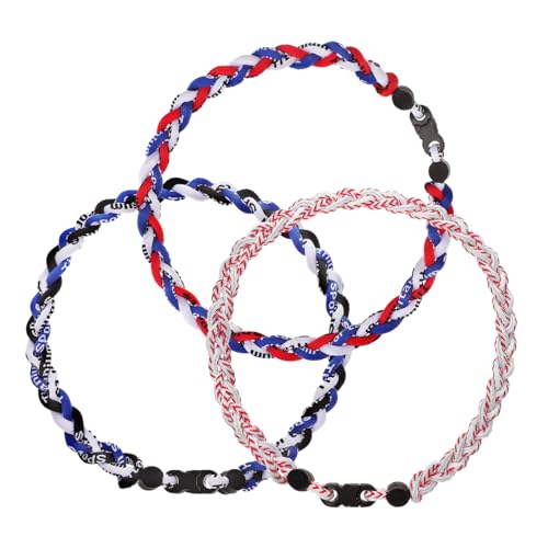 Parliky 3stücke Geflochtene Baseball-halskette Für Männer Robustes Seil-halsband Sport-fan-schmuck Vielseitig Kombinierbar Geschenkidee Für Liebhaber Parliky 3stücke Geflochtene Baseball-halskette Für Männer Robustes Seil-halsband Sport-fan-schmuck Vielseitig Kombinierbar Geschenkidee Für Liebhaber von Parliky