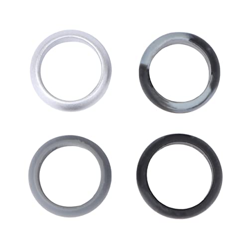 Parliky 4er-pack Für Herren Silikon-eheringe in Camo Grau Schwarz Dunkelgrau Silber Größe 9 Und Flexibel Parliky 4er-pack Für Herren Silikon-eheringe in Camo Grau Schwarz Dunkelgrau Silber Größe 9 Und Flexibel von Parliky