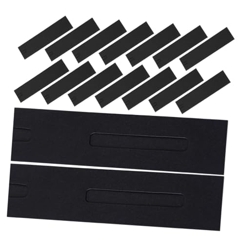 Parliky 50 Stück Federmäppchen mit Fenster Stiftschutz Füllfederhalter aus Papier Bleistiftorganisator Bleistifthalter Etui Beutelhalterbeutel Brunnenstifthalter schwarzer Karton von Parliky