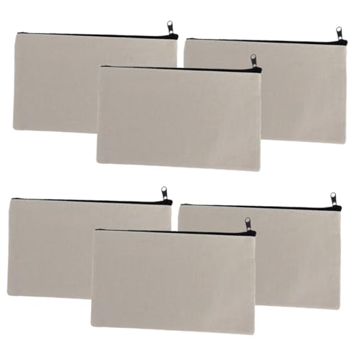 Parliky 6 Stück Teiliges DIY Federmäppchen aus Robustem mit Reißverschluss Geräumiges Leichtes Stifteetui für Schule und Haushalt Vielseitige Aufbewahrungstasche für Stifte Kosmetik und von Parliky