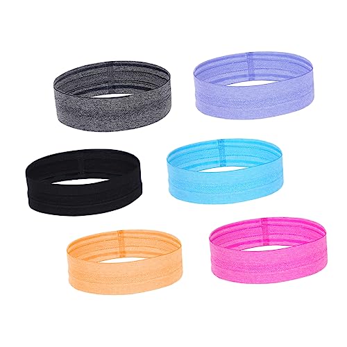 Parliky 6stücke Pack Sport Stirnbänder Elastische Fitness Stirnbänder Für Herren Atmungsaktiv Und Schweißabsorbierend Wie Abgebildet von Parliky