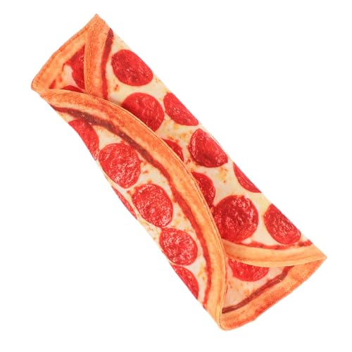 Parliky Aufrollbares Pizza Federmäppchen Segeltuch mit Großem Fassungsvermögen Leichtes Stifteetui zum Schutz von Pinseln und Bleistiften für Schule Büro und Unterwegs von Parliky