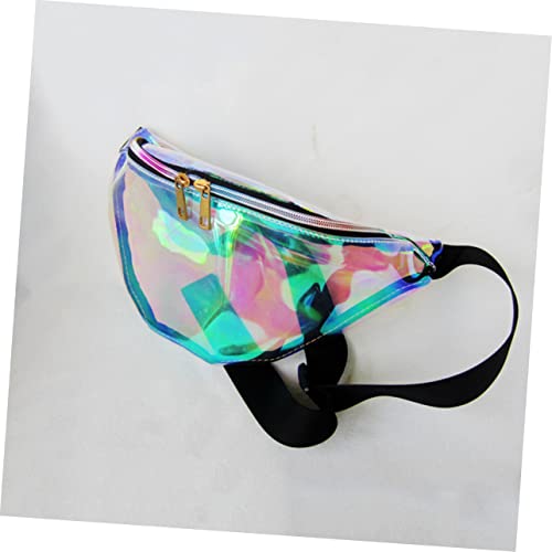 Parliky Damen Bauchtasche Verstellbar PU Sport Hüfttasche mit Reißverschluss für Joggen Radfahren Reisen Transparent Modisch von Parliky