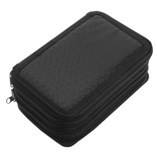 Parliky Großes Federmäppchen aus Oxford Langlebige Stifttasche mit Reißverschluss Geräumiger Organizer für Farben Buntstifte Praktisches Mäppchen für Schule und Büro von Parliky