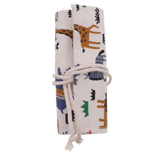 Parliky Großes Federmäppchen mit Fächern Robustes Tragbares Rollmäppchen aus Canvas Verschleißfestes Stifteetui für Buntstifte und Skizzierstifte Platzsparende Aufbewahrung für Schule und von Parliky