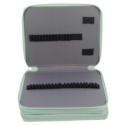 Parliky Großes Federmäppchen mit Fächern Tragbare Buntstifttasche aus Robustem Material Multifunktionaler Organizer für Zeichenstifte und Pinsel für Künstler und Schüler Rosenmuster von Parliky