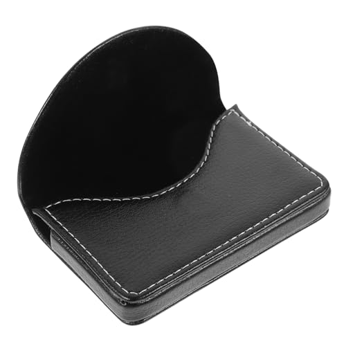 Parliky Kartenetui aus Schwarzem Leder Robust und Verschleißfest Schützendes Visitenkartenetui für Id Kreditkarten Praktisch und Stilvoll für Business Büro und Reisen Geeignet von Parliky