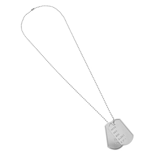 Parliky Militärische Dog Tag Halskette Kette Army Style Hundemarke für Männer Karneval Cosplay Kostümparty Zubehör Parliky Militärische Dog Tag Halskette Kette Army Style Hundemarke für Männer Karneval Cosplay Kostümparty Zubehör von Parliky