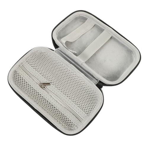 Parliky PU Leder Reise etui für Kabelloses Ansteckmikrofon Kompakte Leichte Mikrofon Aufbewahrungstasche mit Separatem Organizer Stoßfestes Case für Mobiles Headset und Ladekabel Schwarz von Parliky