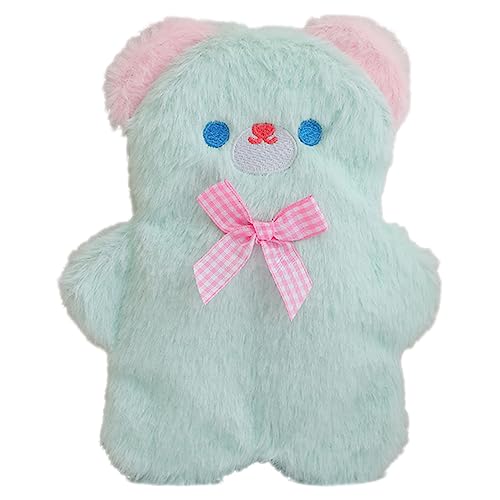 Parliky Plüsch Federmäppchen Bär Cartoon Kleines Mäppchen für Mädchen Schüler Stifteetui Weiches Federtasche für Schule und Alltag Tragbar Vielseitig als Kosmetiktasche Geeignet Grün von Parliky