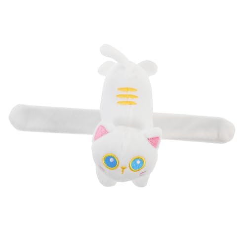 Parliky Plüsch Katzen Slap Armband Weiches Kuscheltier Armband Tiermotiv Festival Schnapparmband Partygeschenk für Erwachsene von Parliky